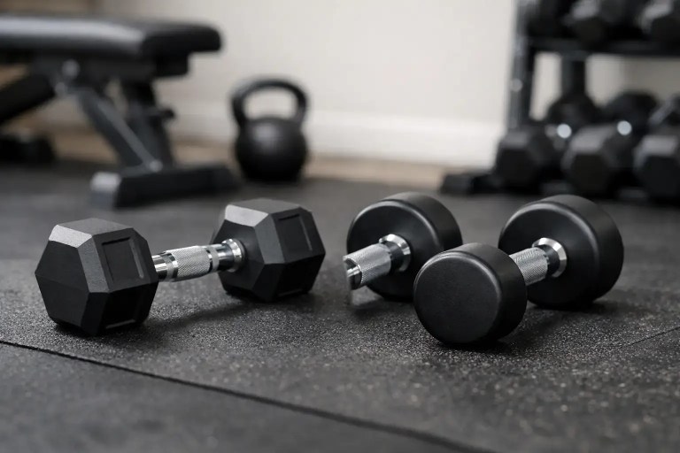 Hex dumbbells versus round dumbbells za kućnu teretanu